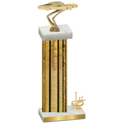 Accented Single Gold Glacier First Place Cars Trophy