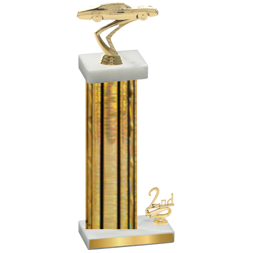 Accented Single Gold Glacier Second Place Cars Trophy