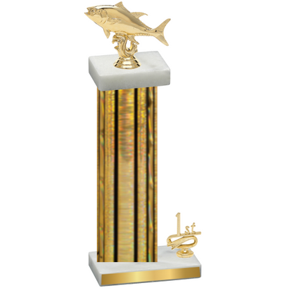 Accented Single Gold Glacier First Place Fishing Trophy