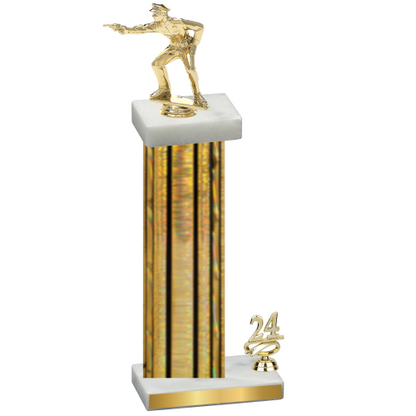 Accented Single Gold Glacier Year Shooter Trophy