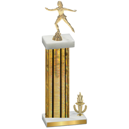 Accented Single Gold Glacier Victory Skater Trophy