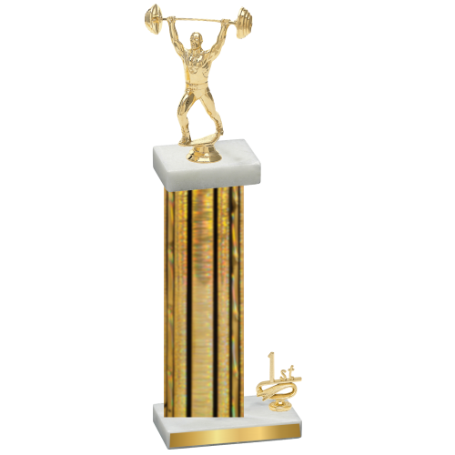 Accented Single Gold Glacier First Place Weights Trophy