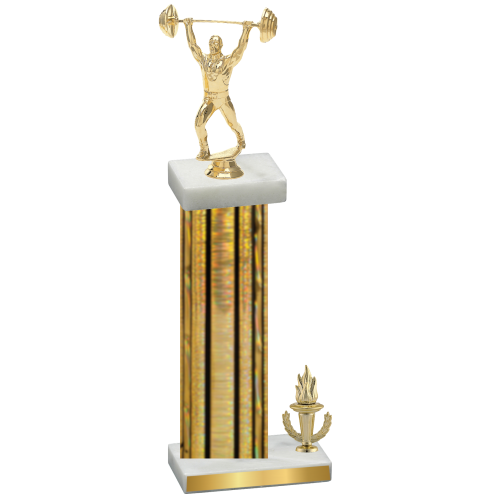 Accented Single Gold Glacier Victory Weights Trophy