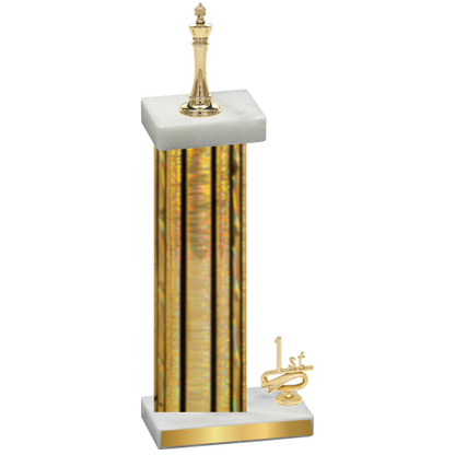 Accented Single Gold Glacier First Place Chess Trophy