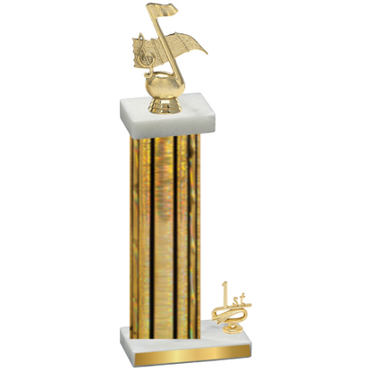 Accented Single Gold Glacier First Place Music Trophy