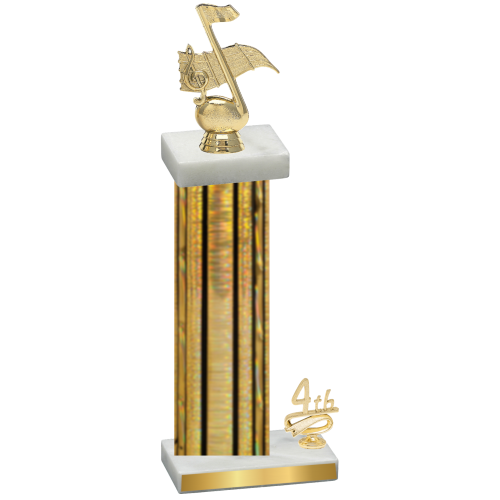 Accented Single Gold Glacier Fourth Place Music Trophy