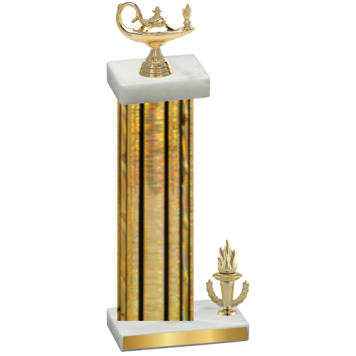 Accented Single Gold Glacier Victory Academics Trophy