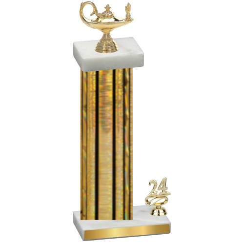 Accented Single Gold Glacier Year Academics Trophy