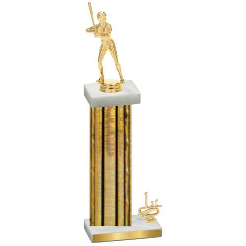 Accented Single Gold Glacier First Place Softball Trophy