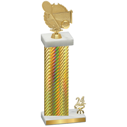 Accented Single Gold Carbon Fiber Year Tennis Trophy