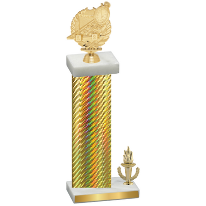 Accented Single Gold Carbon Fiber Victory Swimming Trophy