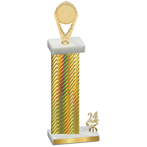 Accented Single Gold Carbon Fiber Year Insert Trophy