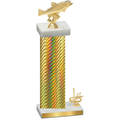 Accented Single Gold Carbon Fiber First Place Fishing Trophy
