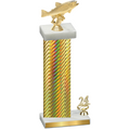 Accented Single Gold Carbon Fiber Year Fishing Trophy