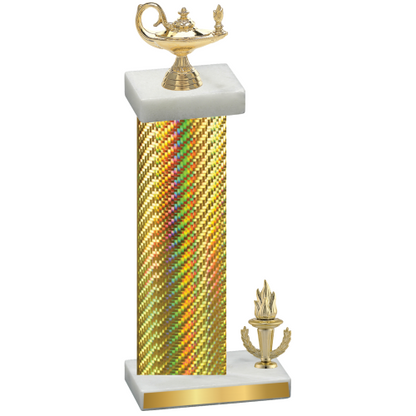 Accented Single Gold Carbon Fiber Victory Academics Trophy