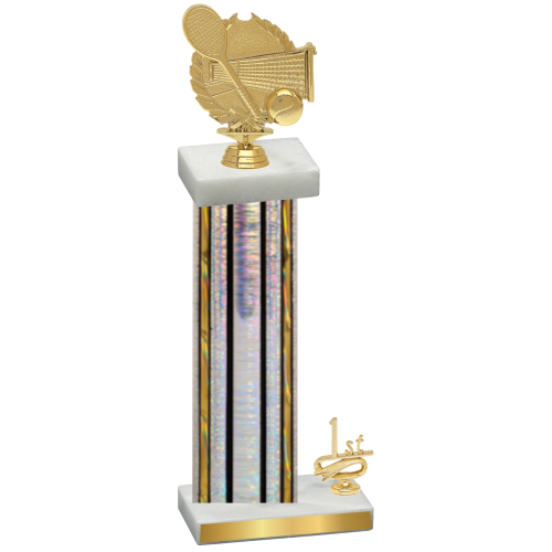 Accented Single Silver Glacier First Place Tennis Trophy