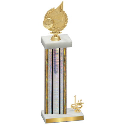 Accented Single Silver Glacier First Place Volleyball Trophy