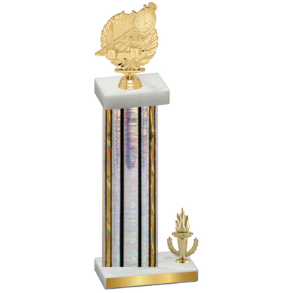 Accented Single Silver Glacier Victory Swimming Trophy