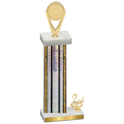 Accented Single Silver Glacier Second Place Insert Trophy