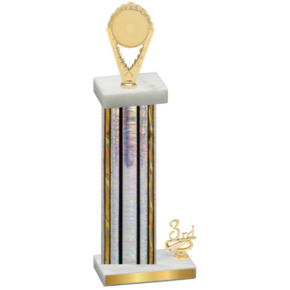 Accented Single Silver Glacier Third Place Insert Trophy