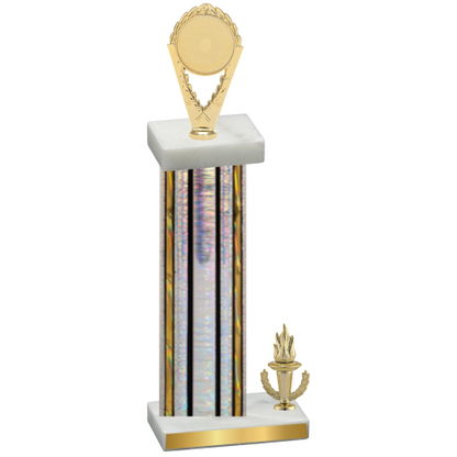 Accented Single Silver Glacier Victory Insert Trophy