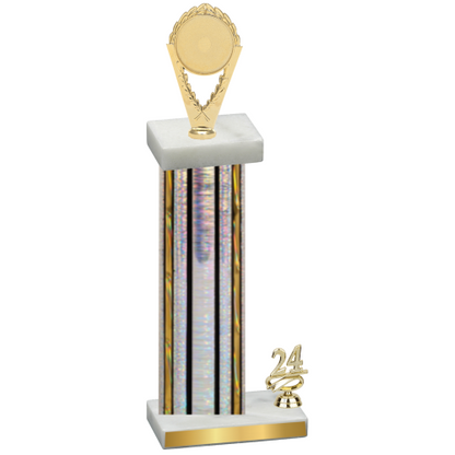 Accented Single Silver Glacier Year Insert Trophy