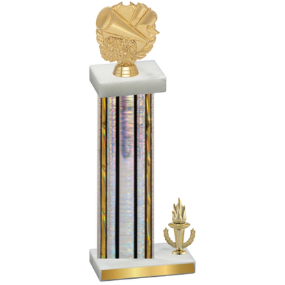 Accented Single Silver Glacier Victory Cheerleading Trophy