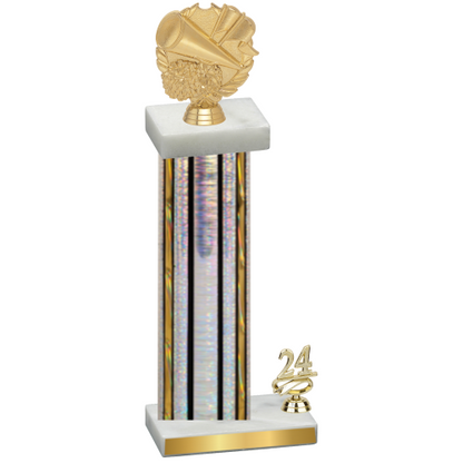 Accented Single Silver Glacier Year Cheerleading Trophy