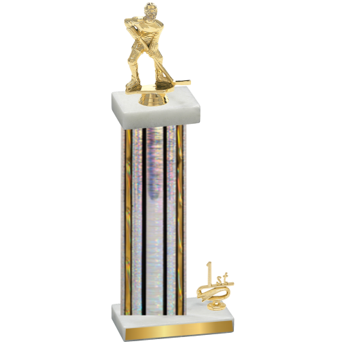 Accented Single Silver Glacier First Place Hockey Trophy