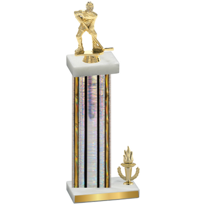 Accented Single Silver Glacier Victory Hockey Trophy
