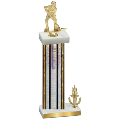Accented Single Silver Glacier Victory Hockey Trophy
