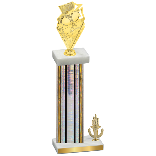 Accented Single Silver Glacier Victory Pickleball Trophy