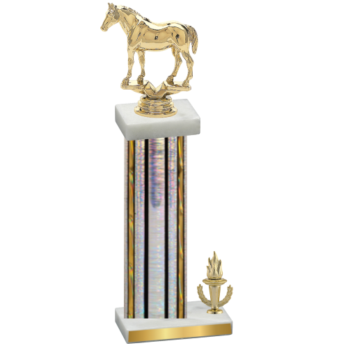 Accented Single Silver Glacier Victory Horses Trophy