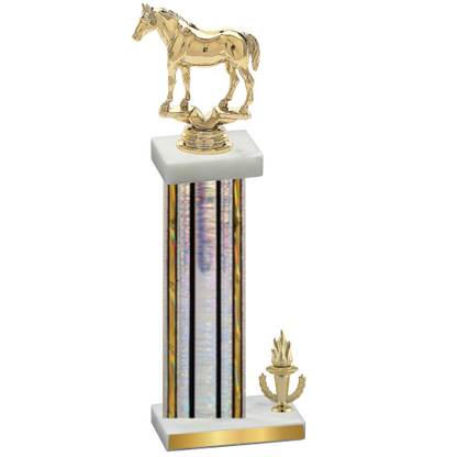 Accented Single Silver Glacier Victory Horses Trophy