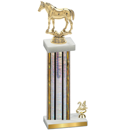 Accented Single Silver Glacier Year Horses Trophy