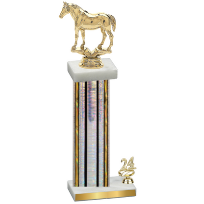Accented Single Silver Glacier Year Horses Trophy