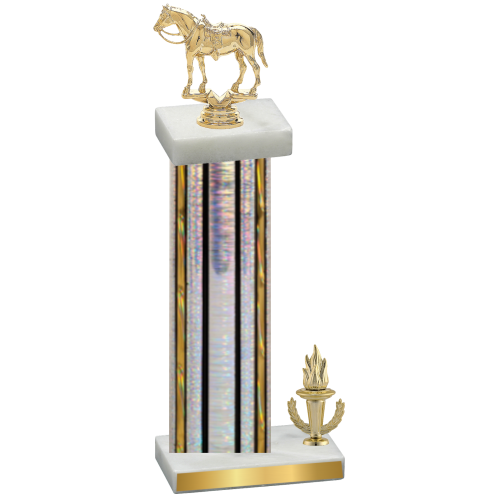 Accented Single Silver Glacier Victory Horses Trophy