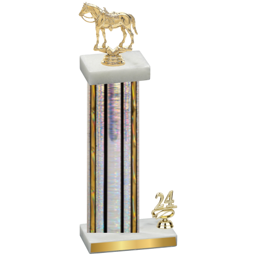 Accented Single Silver Glacier Year Horses Trophy