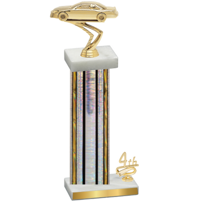 Accented Single Silver Glacier Fourth Place Cars Trophy