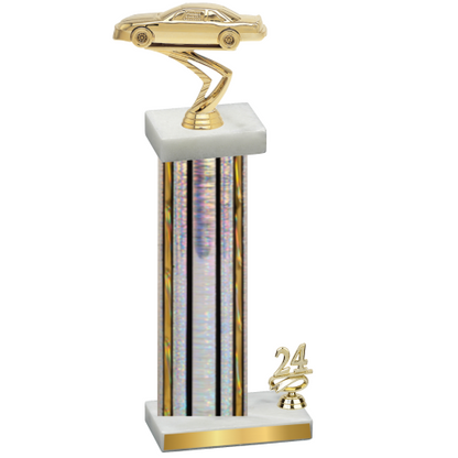Accented Single Silver Glacier Year Cars Trophy