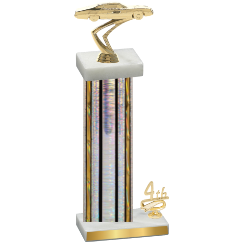 Accented Single Silver Glacier Fourth Place Cars Trophy