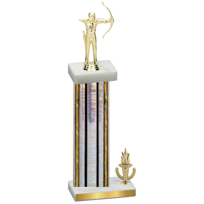 Accented Single Silver Glacier Victory Archery Trophy