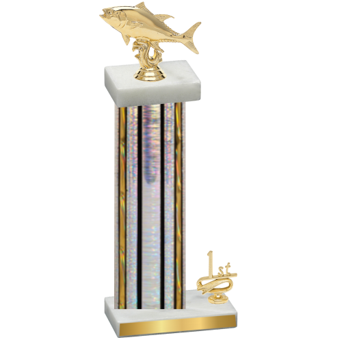 Accented Single Silver Glacier First Place Fishing Trophy