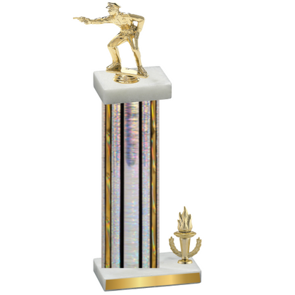 Accented Single Silver Glacier Victory Shooter Trophy
