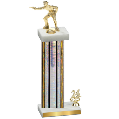 Accented Single Silver Glacier Year Shooter Trophy