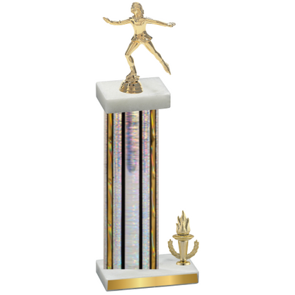 Accented Single Silver Glacier Victory Skater Trophy