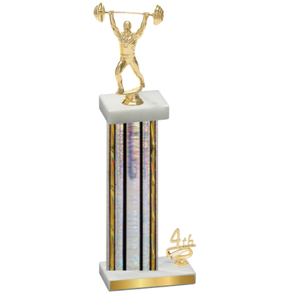 Accented Single Silver Glacier Fourth Place Weights Trophy