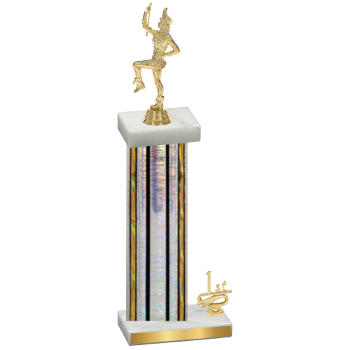 Accented Single Silver Glacier First Place Majorette Trophy