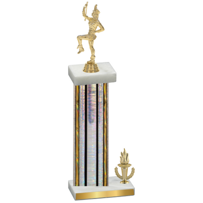 Accented Single Silver Glacier Victory Majorette Trophy
