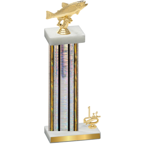 Accented Single Silver Glacier First Place Fishing Trophy